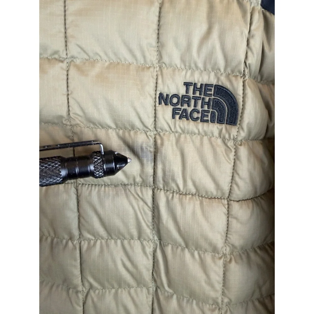 The‎ North Face Thermoball Quilted Puffer Jacket Men's Size S Olive/Black *SEE